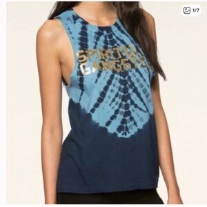 Spiritual Gangster Varsity Tie Dye Muscle Tee